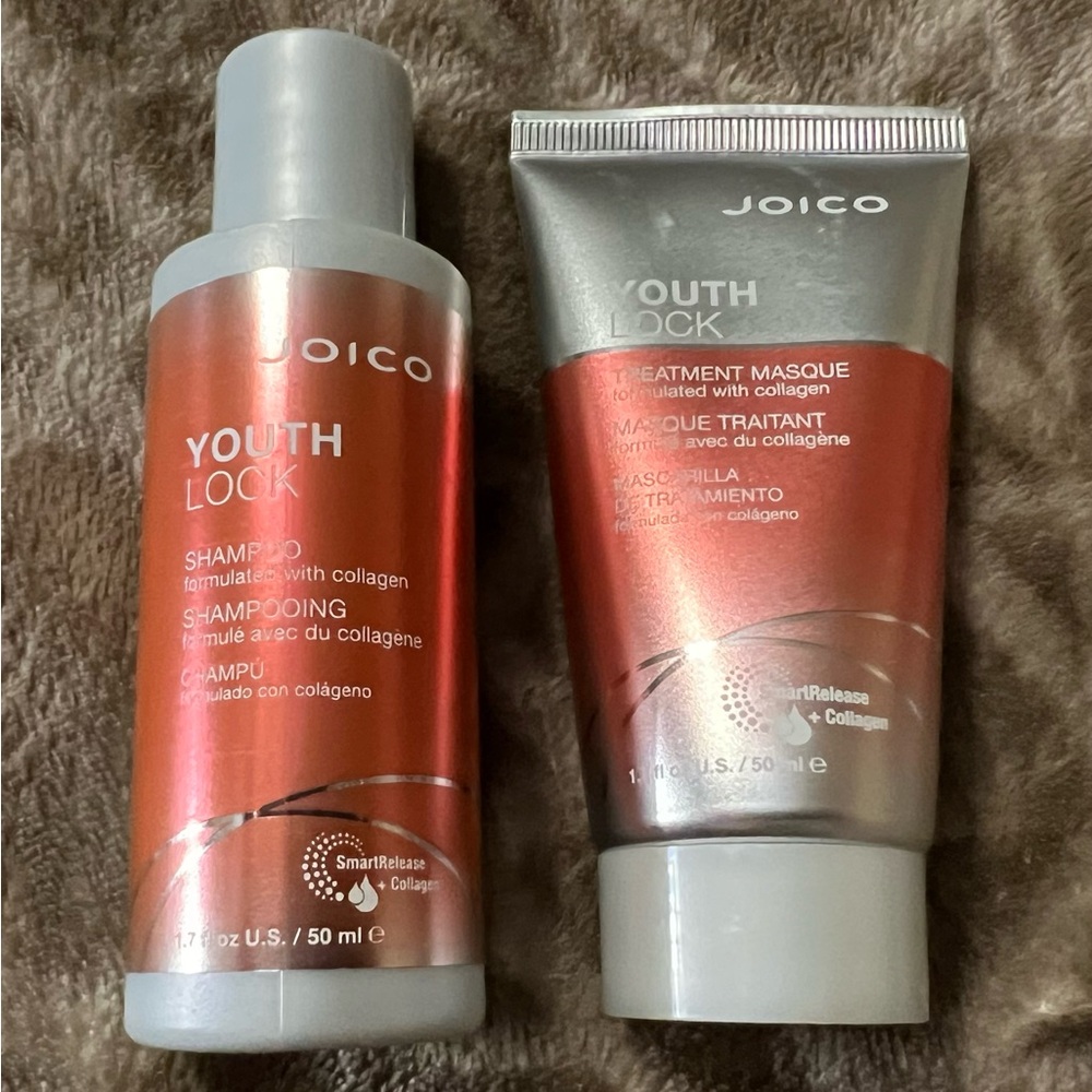 Joico Youth Lock Shampoo and Hair Masque Bundle - Travel Size